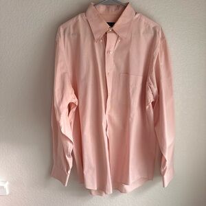 Men's Peach Jos A Bank Dress Shirt - Size L